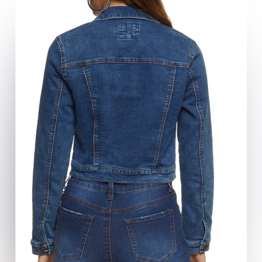 Wax Basic Denim Jacket - Medium Wash - image 2
